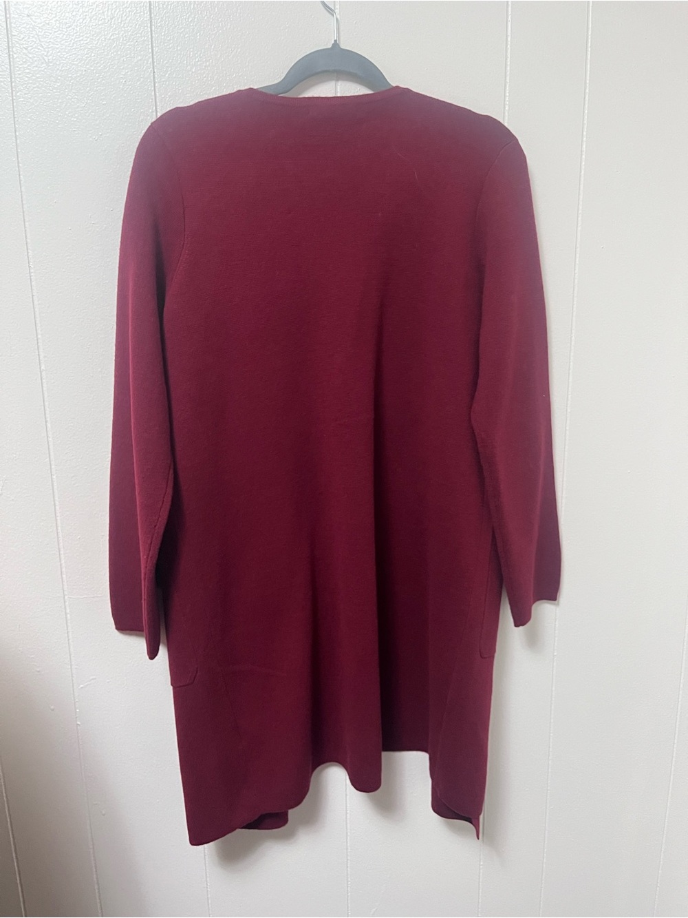 J. Crew Open-Front Cardigan in Deep Wine - Picture 3 of 3